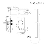 12" Wall Mounted Rain Shower Head Systems