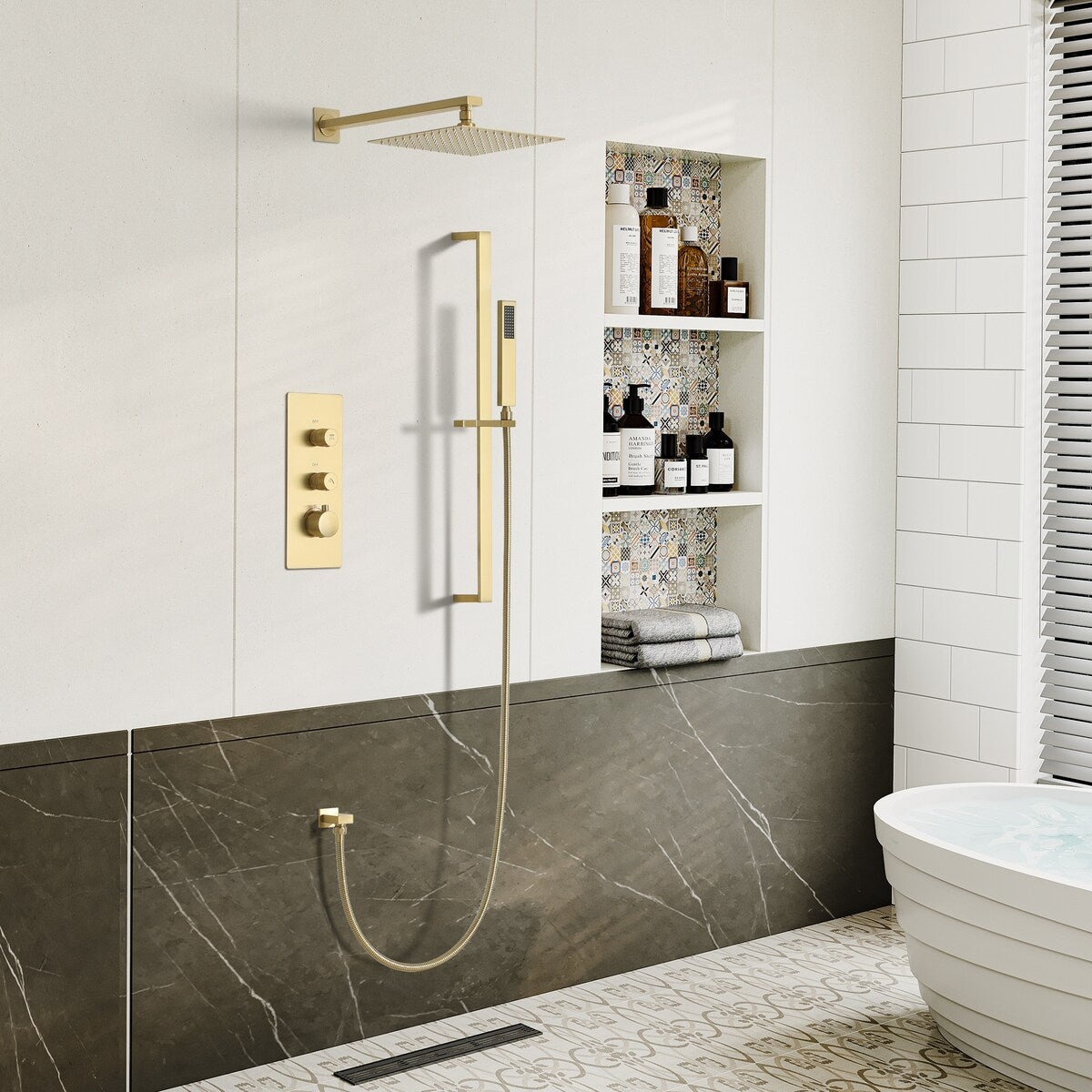 12" Wall Mounted Rain Shower Head Systems