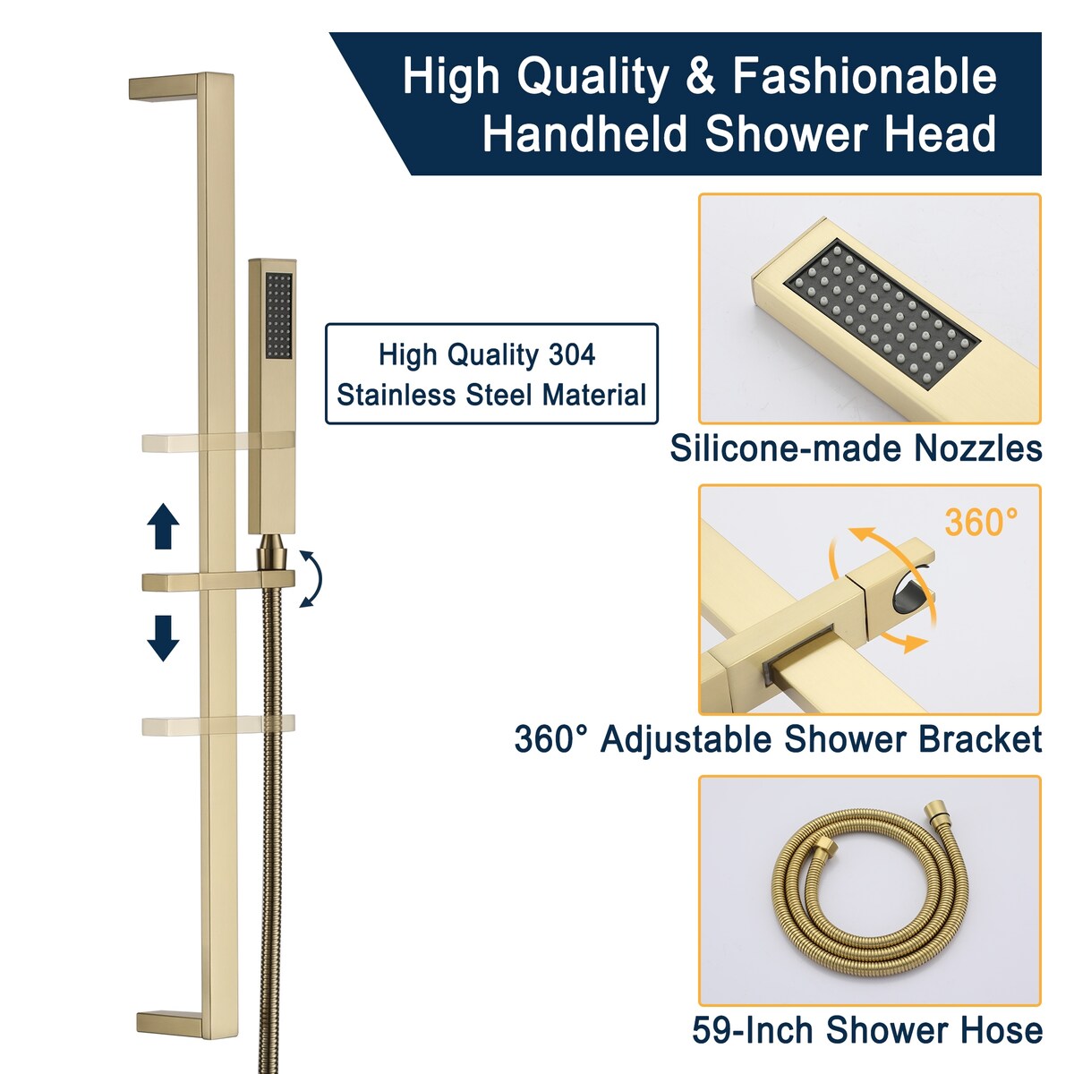 12" Wall Mounted Rain Shower Head Systems