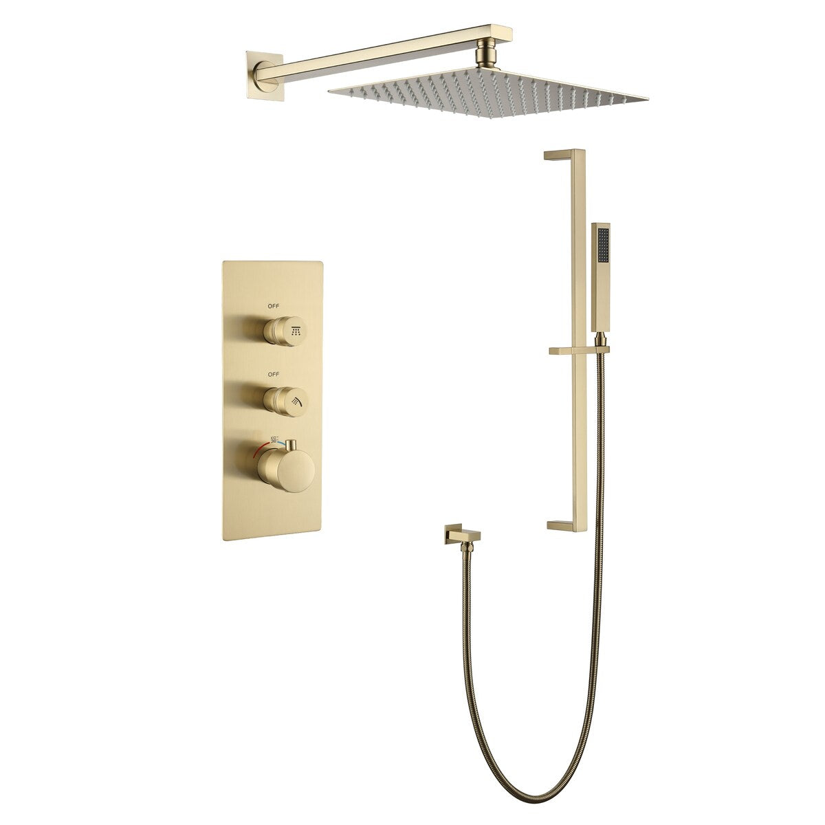 12" Wall Mounted Rain Shower Head Systems