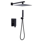 Concealed Square Two-Function Two-Handle Bathroom Shower Set Shower System with Rough-In Valve