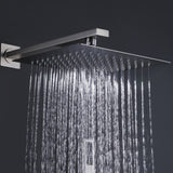 Concealed Square Two-Function Two-Handle Bathroom Shower Set Shower System with Rough-In Valve