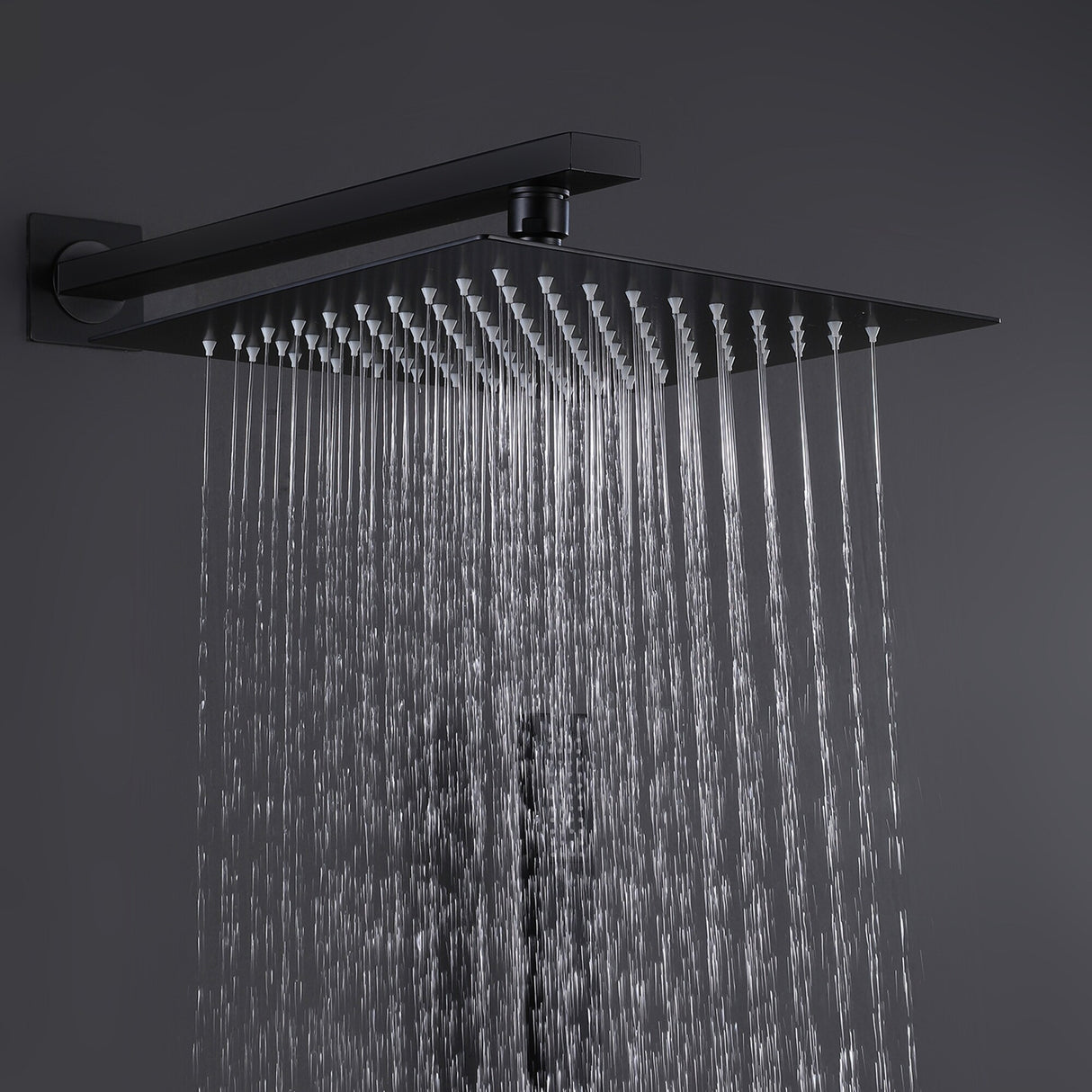 Concealed Square Two-Function Two-Handle Bathroom Shower Set Shower System with Rough-In Valve