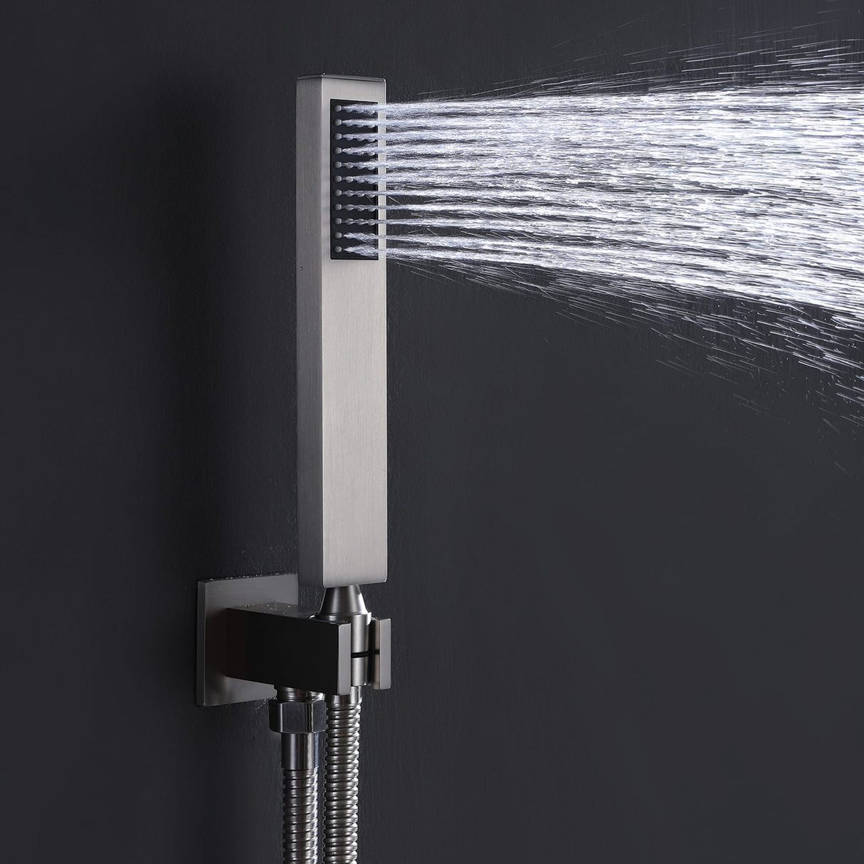 Concealed Square Two-Function Two-Handle Bathroom Shower Set Shower System with Rough-In Valve