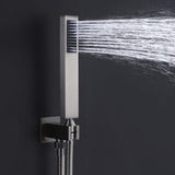 Concealed Square Two-Function Two-Handle Bathroom Shower Set Shower System with Rough-In Valve