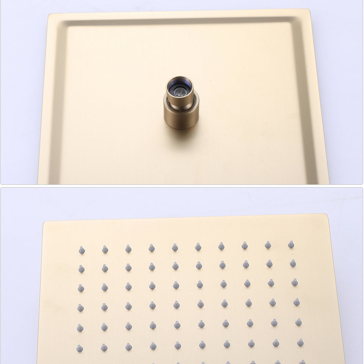 Concealed Square Two-Function Two-Handle Bathroom Shower Set Shower System with Rough-In Valve