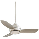 Concept™ I 44" Led 44" Led Ceiling Fan In Polished Nickel Finish W/Silver Blades