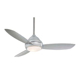 Concept™ I 44" Led 44" Led Ceiling Fan In Polished Nickel Finish W/Silver Blades