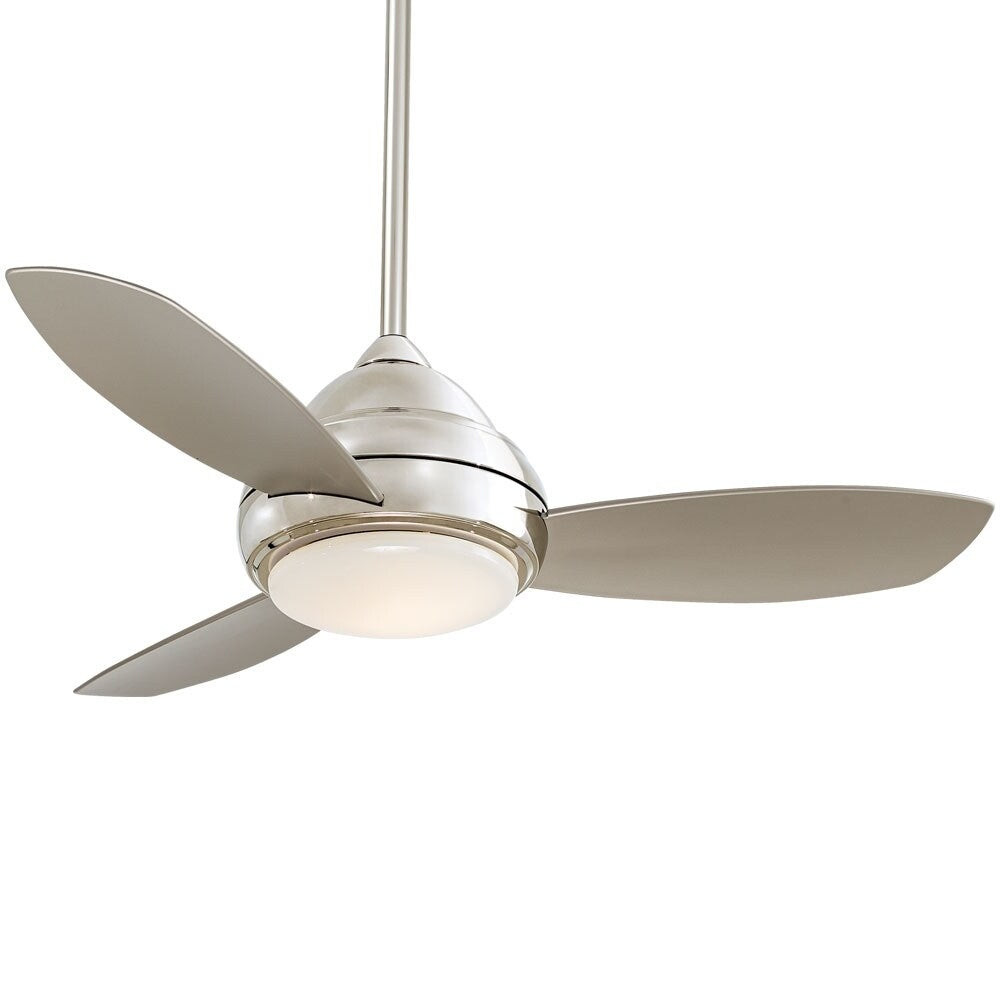 Concept™ I 44" Led 44" Led Ceiling Fan In Polished Nickel Finish W/Silver Blades