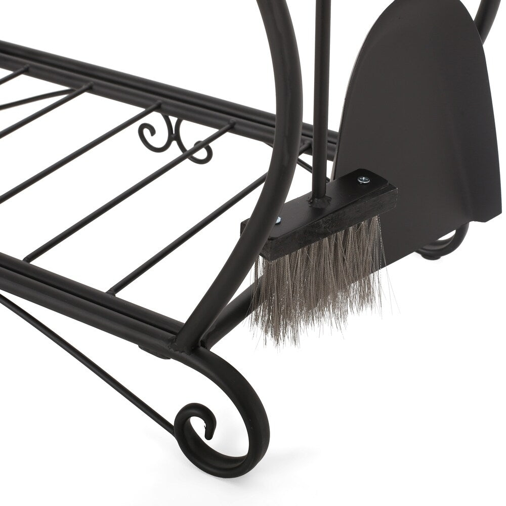 Concetta Log Rack and Tool Set by Christopher Knight Home - 17.00" W x 15.00" L x 30.00" H