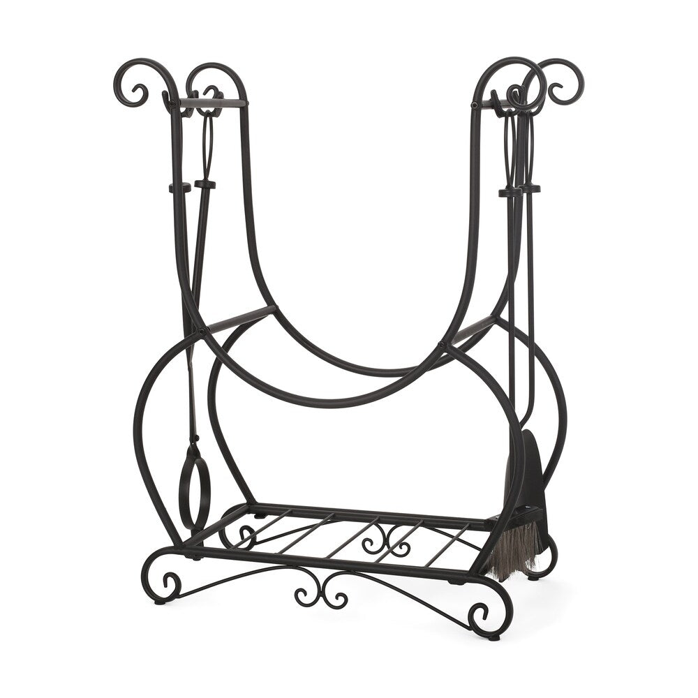 Concetta Log Rack and Tool Set by Christopher Knight Home - 17.00" W x 15.00" L x 30.00" H