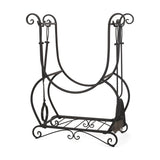 Concetta Log Rack and Tool Set by Christopher Knight Home - 17.00" W x 15.00" L x 30.00" H