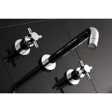 Kingston Brass Concord 3-Hole Wall Mount Roman Tub Faucet