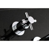 Kingston Brass Concord 3-Hole Wall Mount Roman Tub Faucet