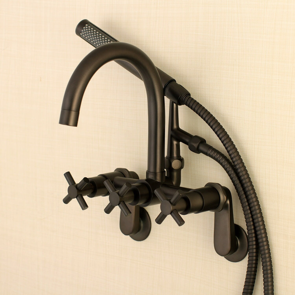 Kingston Brass Concord 7-Inch Adjustable Wall Mount Tub Faucet