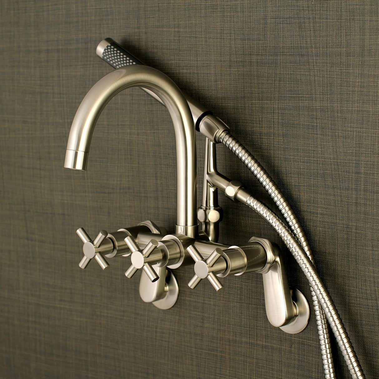Kingston Brass Concord 7-Inch Adjustable Wall Mount Tub Faucet