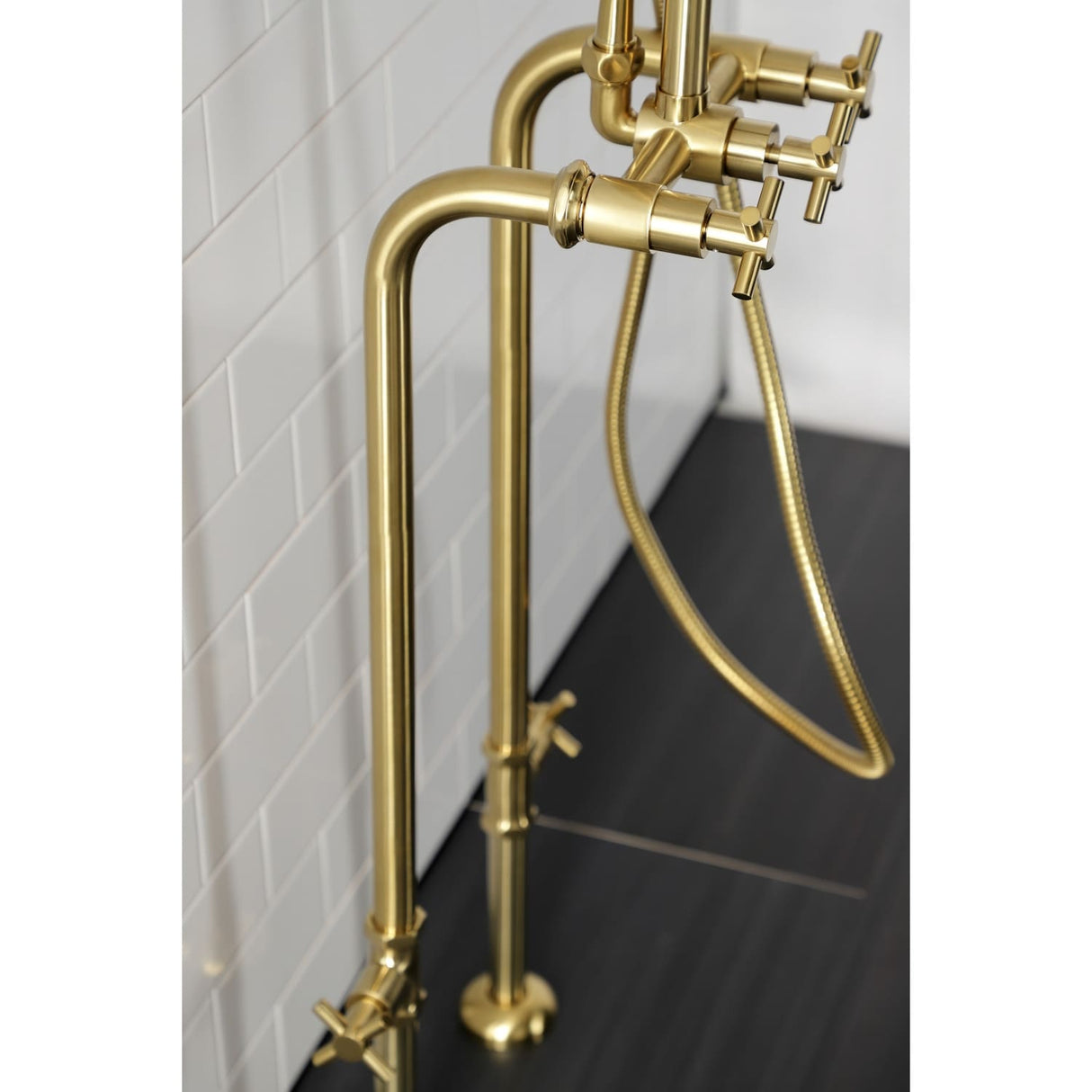 Kingston Brass Concord Freestanding Tub Faucet with Supply Line