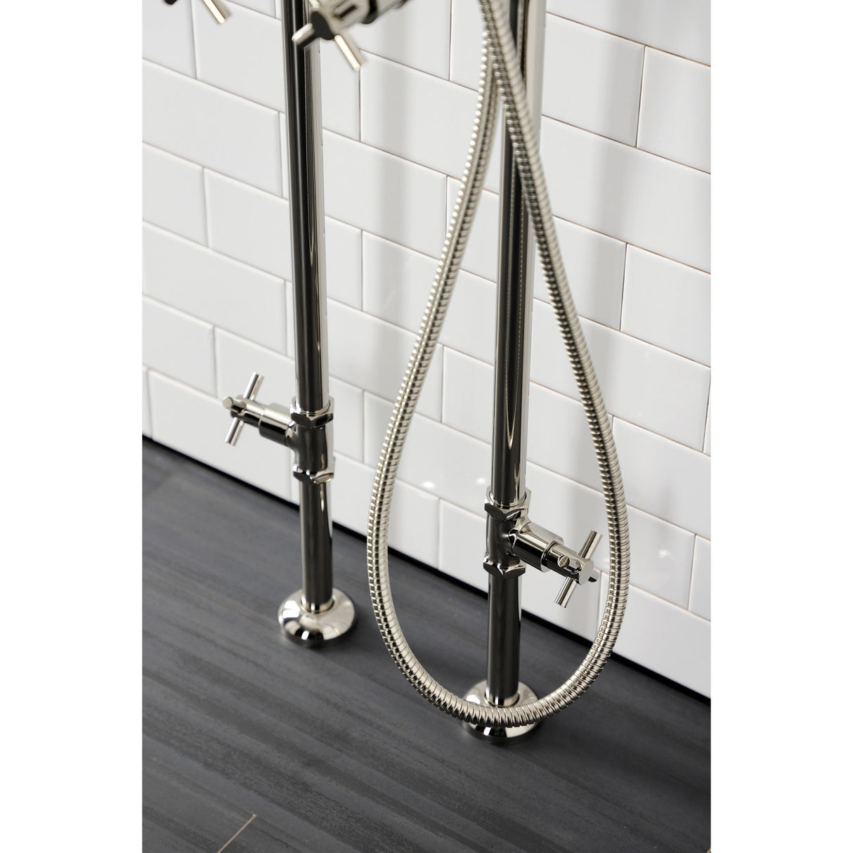 Kingston Brass Concord Freestanding Tub Faucet with Supply Line