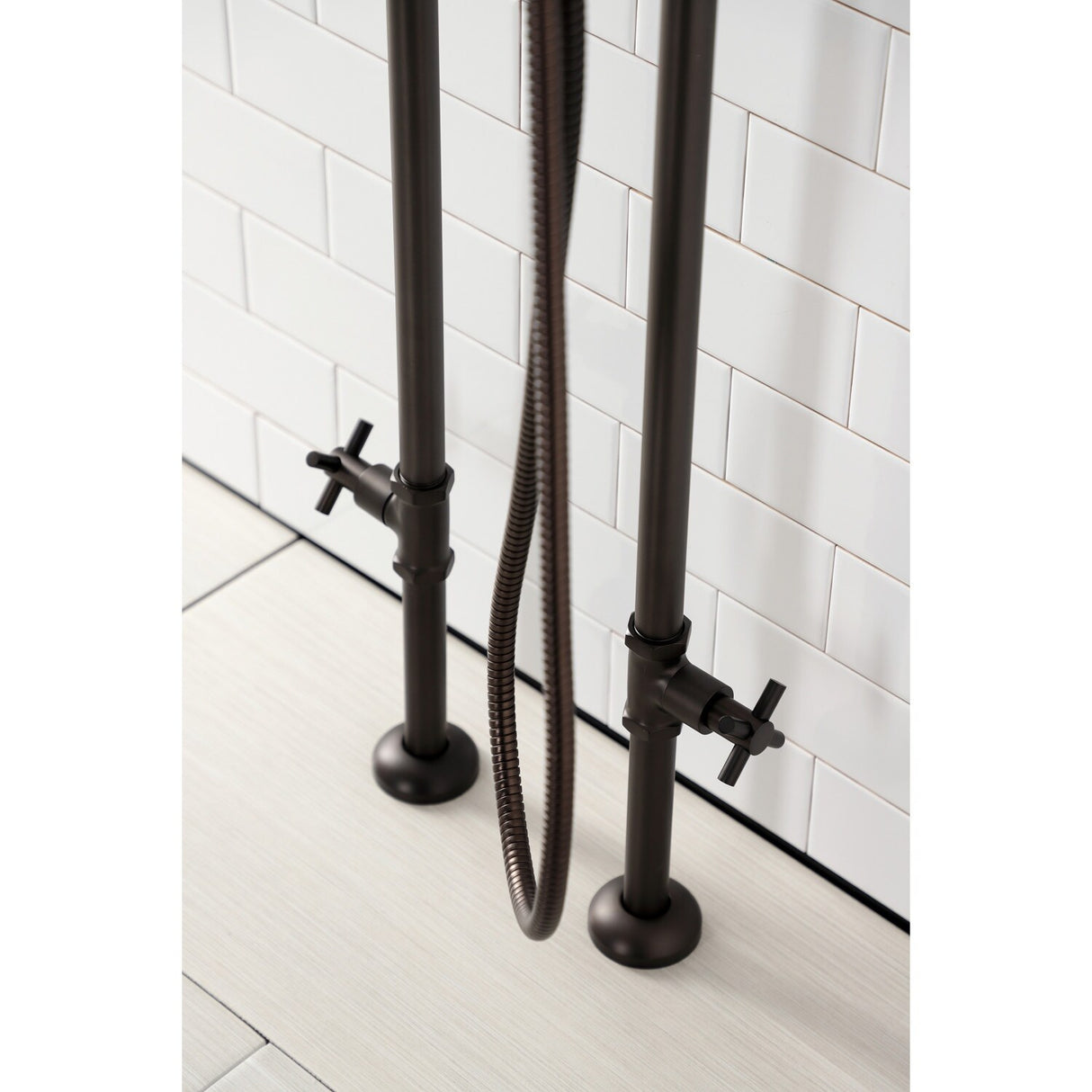 Kingston Brass Concord Freestanding Tub Faucet with Supply Line
