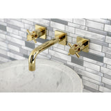 Kingston Brass Concord Two-Handle 3-Hole Wall Mount Bathroom Faucet