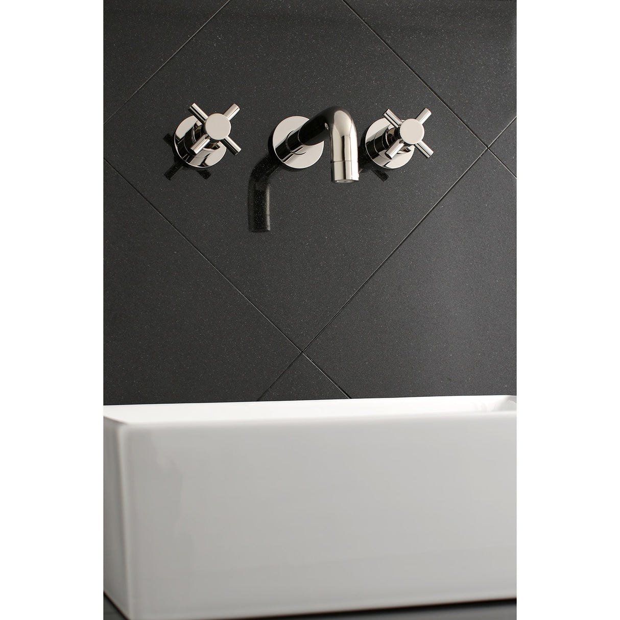 Kingston Brass Concord Two-Handle 3-Hole Wall Mount Bathroom Faucet