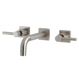 Kingston Brass Concord Two-Handle 3-Hole Wall Mount Bathroom Faucet