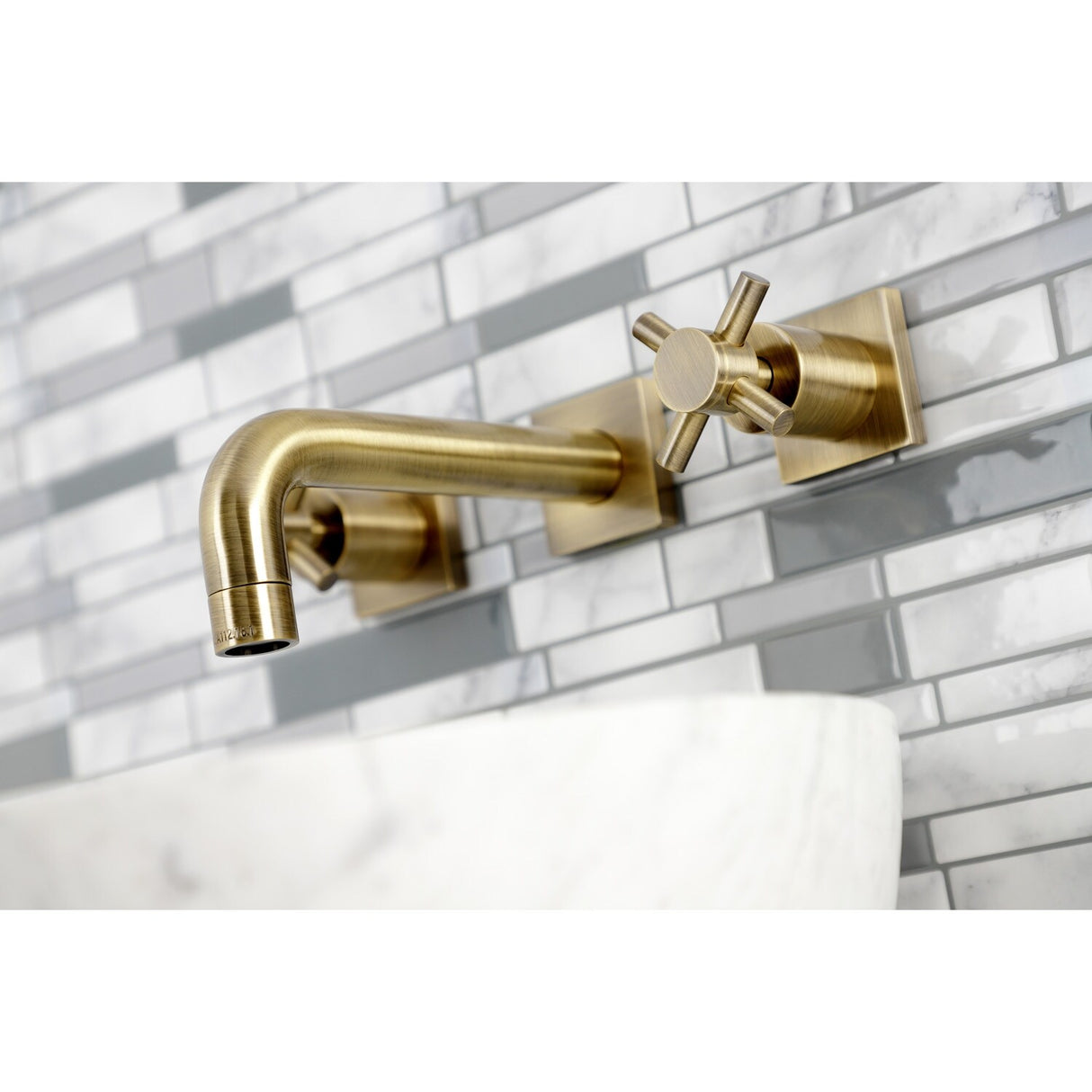 Kingston Brass Concord Two-Handle 3-Hole Wall Mount Bathroom Faucet