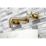 Kingston Brass Concord Two-Handle 3-Hole Wall Mount Bathroom Faucet
