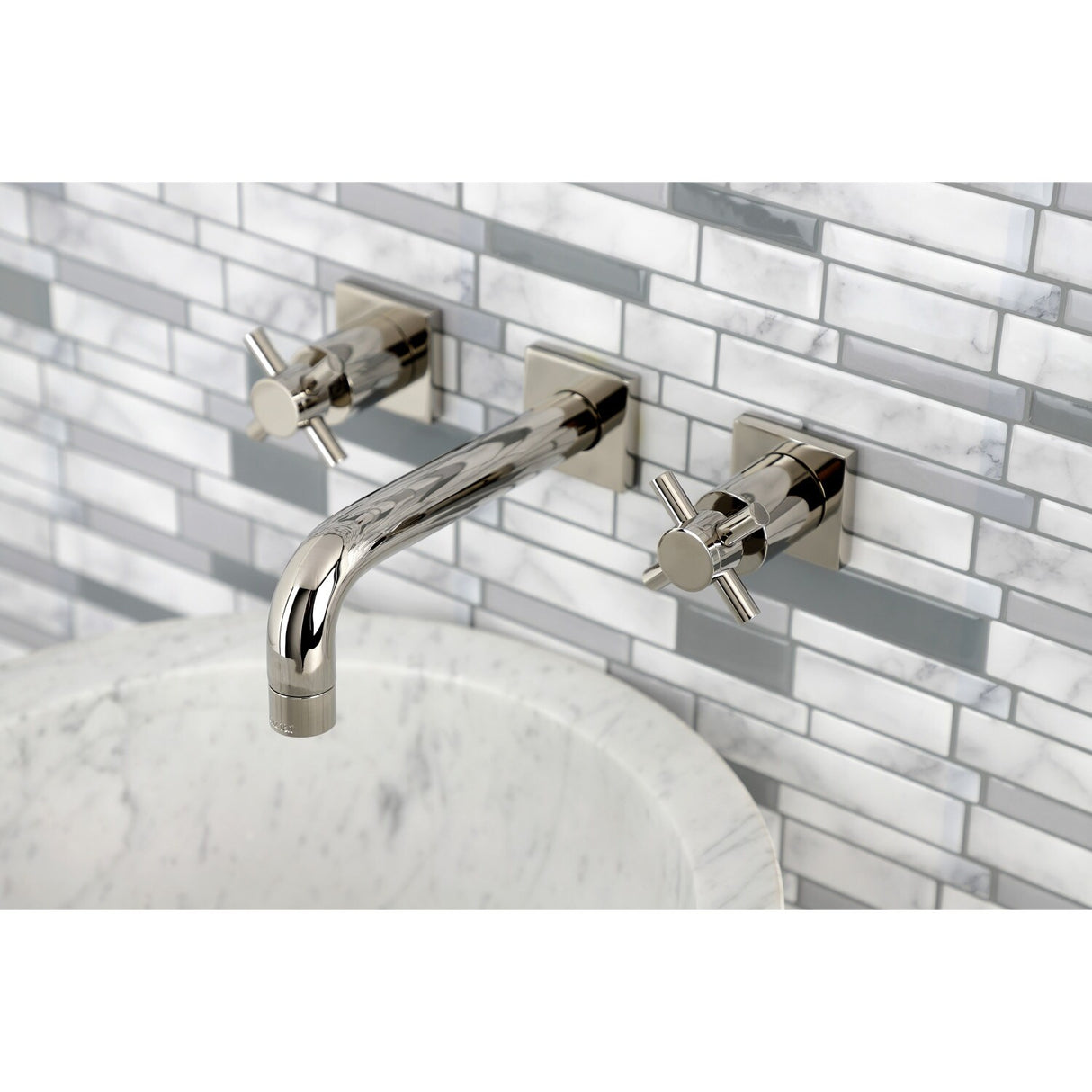 Kingston Brass Concord Two-Handle 3-Hole Wall Mount Bathroom Faucet