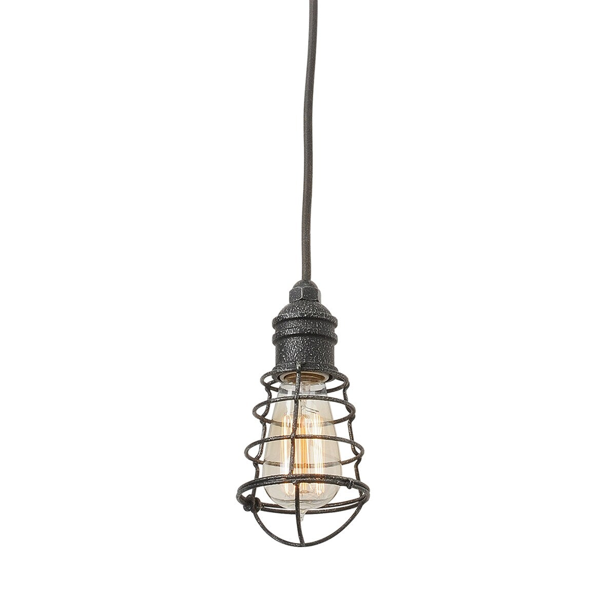 Conduit 1-light Old Silver Mini-pendant