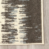 Confort Cream/Grey Polypropylene Pencil Stripes Rug (5'3 x 7'7) - 5'3" x 7'7"