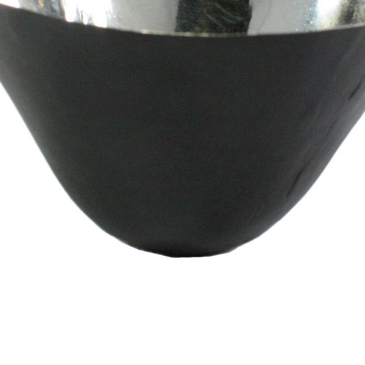 Conical Shaped Metal Bowl Design Accent Decor, Silver