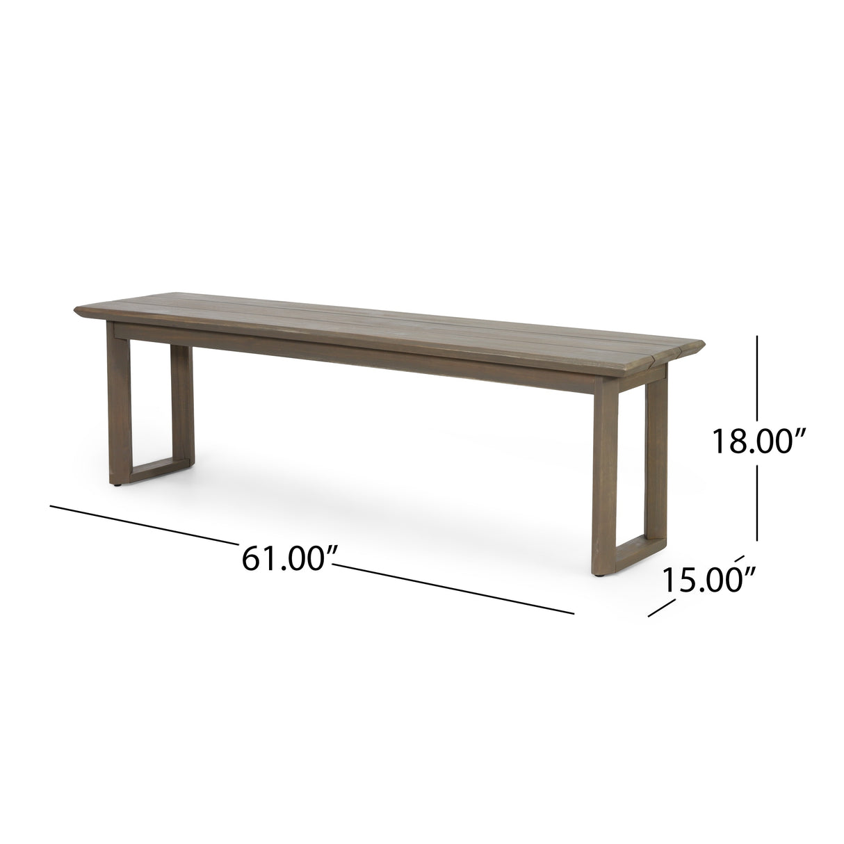Conifer Outdoor Acacia Wood Outdoor 6 Piece Dining Set with Bench by Christopher Knight Home