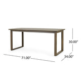 Conifer Outdoor Acacia Wood Outdoor 6 Piece Dining Set with Bench by Christopher Knight Home