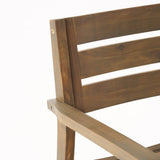 Conifer Outdoor Acacia Wood Outdoor 6 Piece Dining Set with Bench by Christopher Knight Home
