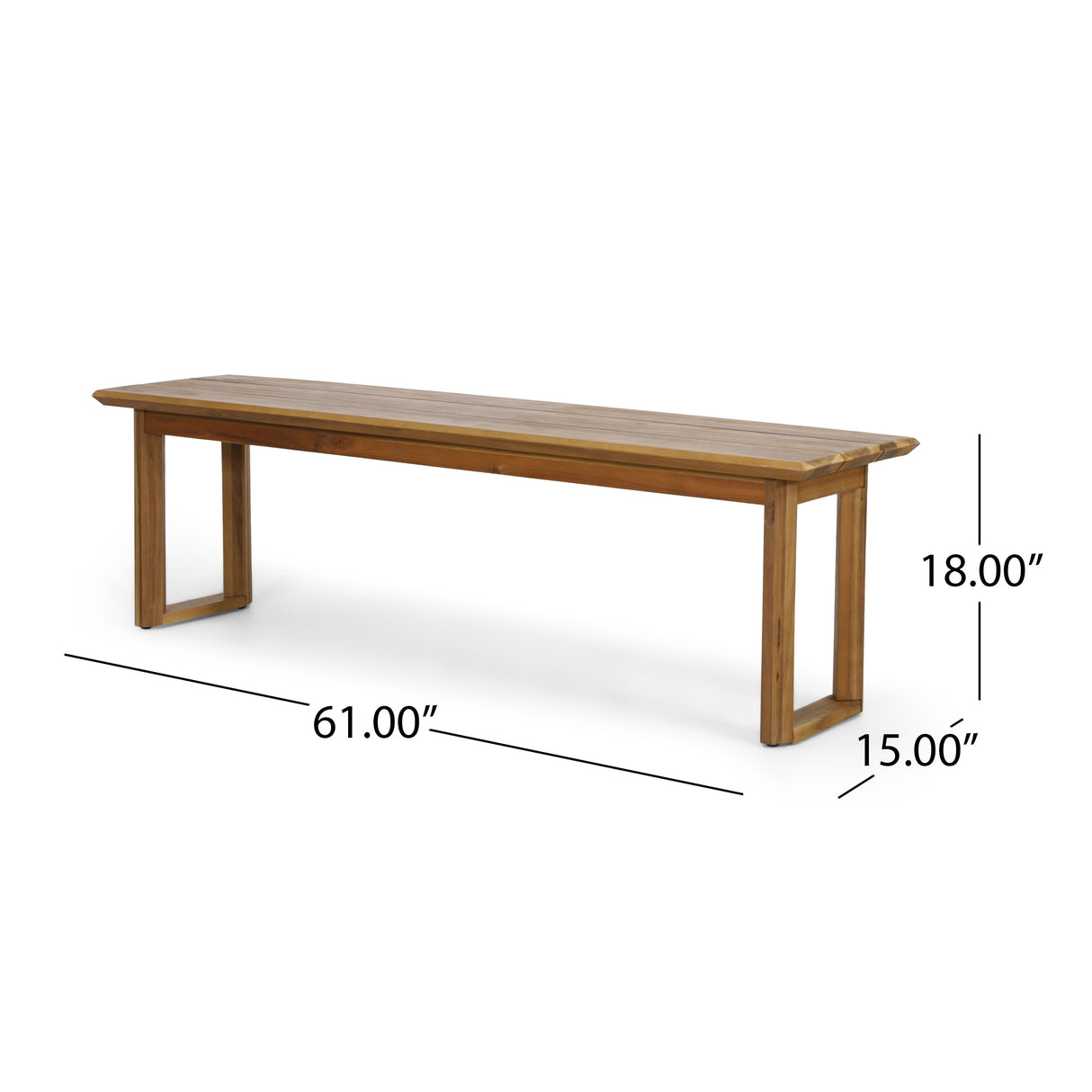 Conifer Outdoor Acacia Wood Outdoor 6 Piece Dining Set with Bench by Christopher Knight Home