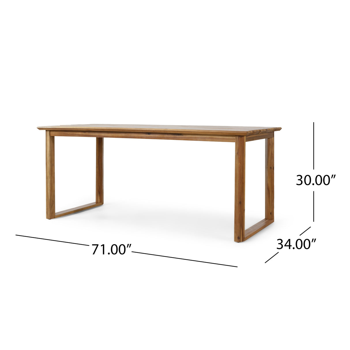 Conifer Outdoor Acacia Wood Outdoor 6 Piece Dining Set with Bench by Christopher Knight Home