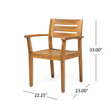 Conifer Outdoor Acacia Wood Outdoor 6 Piece Dining Set with Bench by Christopher Knight Home