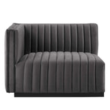 Conjure Channel Tufted Performance Velvet 5-Piece Sectional