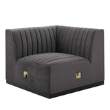 Conjure Channel Tufted Performance Velvet 5-Piece Sectional