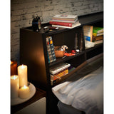 'Conner' Cocoa Storage Headboard Queen Bed