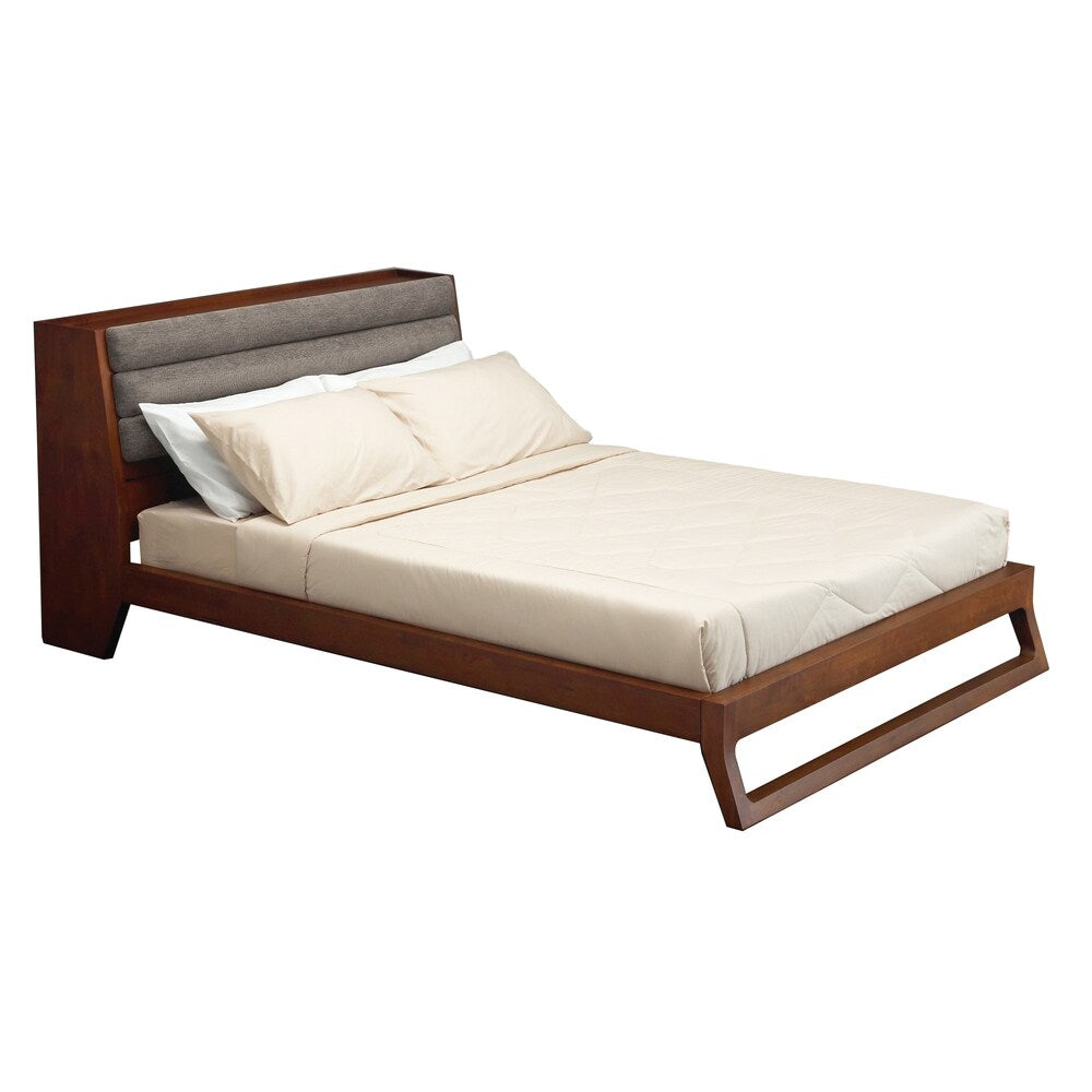 'Conner' Cocoa Storage Headboard Queen Bed