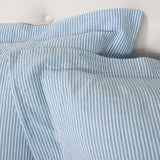 Connie Blue Cotton Seersucker Duvet Cover