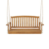 Connor Outdoor Acacia Wood Hanging Porch Swing by Christopher Knight Home
