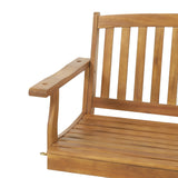 Connor Outdoor Acacia Wood Hanging Porch Swing by Christopher Knight Home