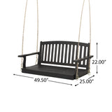 Connor Outdoor Acacia Wood Hanging Porch Swing by Christopher Knight Home