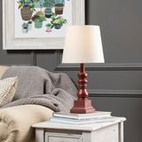 Conrad 18.5" Distressed Red Resin Table Lamp - 18.5"H x 9"Rnd