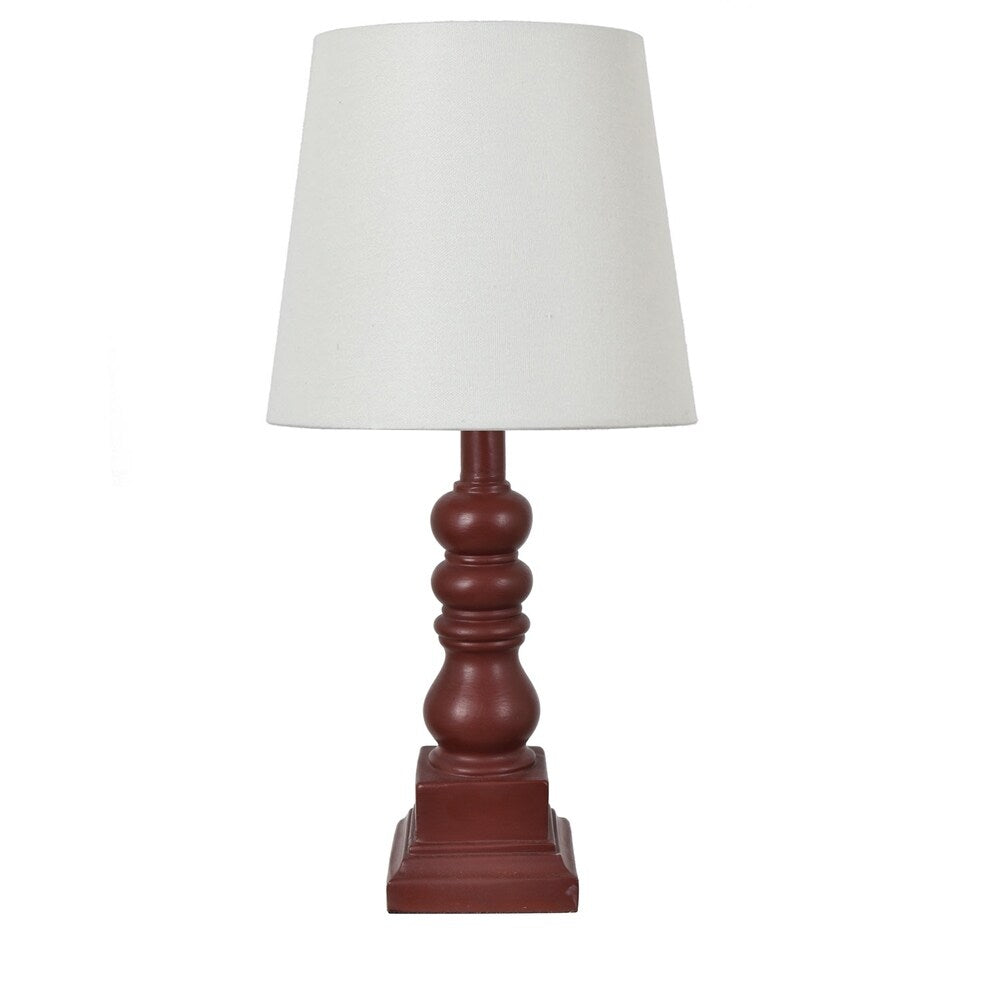 Conrad 18.5" Distressed Red Resin Table Lamp - 18.5"H x 9"Rnd