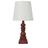 Conrad 18.5" Distressed Red Resin Table Lamp - 18.5"H x 9"Rnd