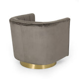 Conrail Glam Velvet Swivel Club Chair by Christopher Knight Home - 25.50" L x 24.75" W x 24.50" H